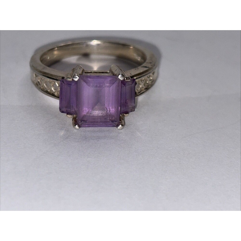 S&G Sterling Silver 925 Amethyst Purple Ring size 9